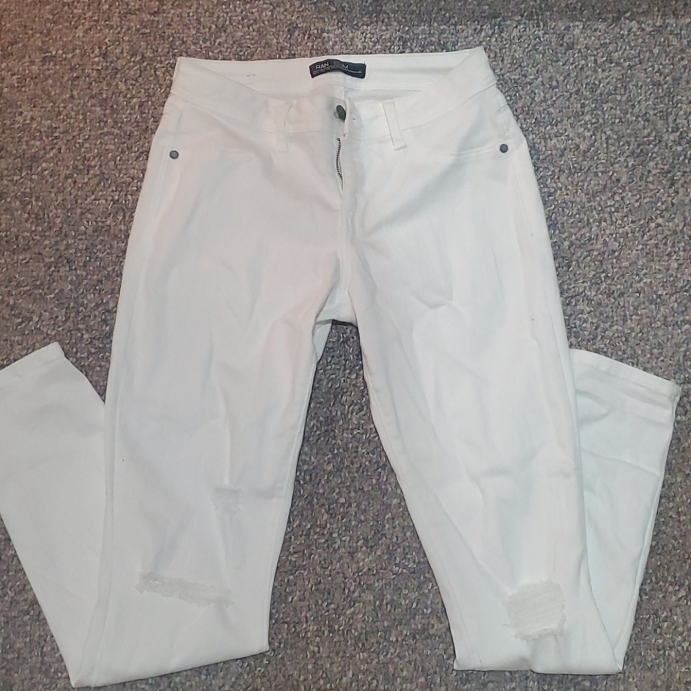 Fran Denim white jeans